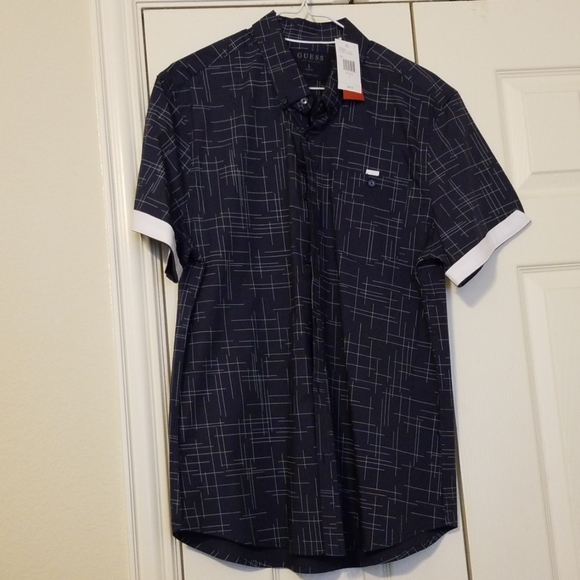guess short sleeve button down